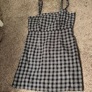 Navy and white plaid dress forever 21 Small